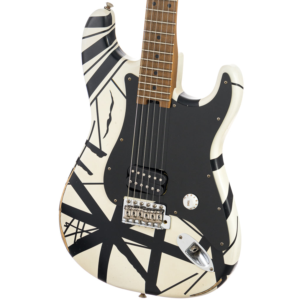 EVH Striped Series '78 Eruption - Black / White Stripes Relic (877)