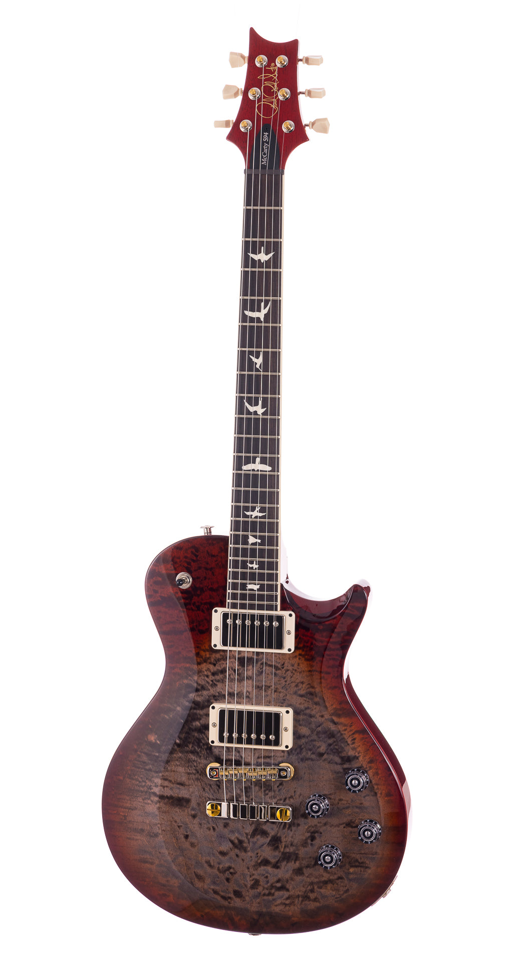 PRS S2 Singlecut McCarty 594 Quilt Maple - Lark Custom - Faded Grey Black Cherry Burst (669)